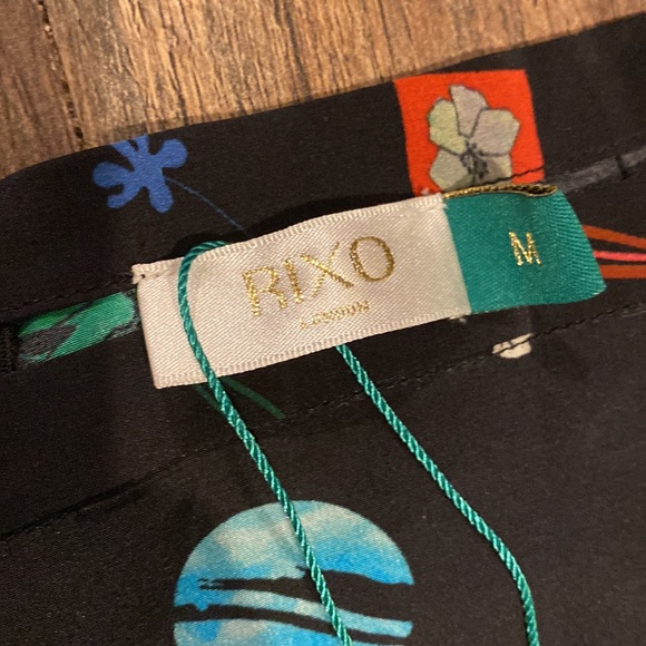 Rixo London Thaila Space Silk Midi Skirt with Thigh Slit Size M Margo Robbie - Picture 9 of 13